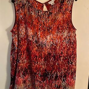 Ladies XL dressy tank with sewn in spaghetti strap camisole